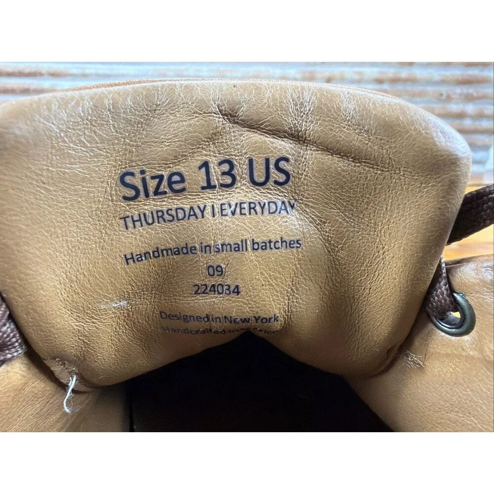 Thursday Boot Co Premier Low Top Sneakers Men's US 13 Toffee Brown Leather